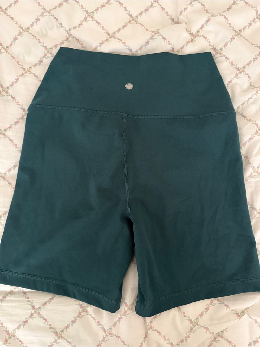 Yogalocuious High-Waist Teal Women’s Performance Shorts